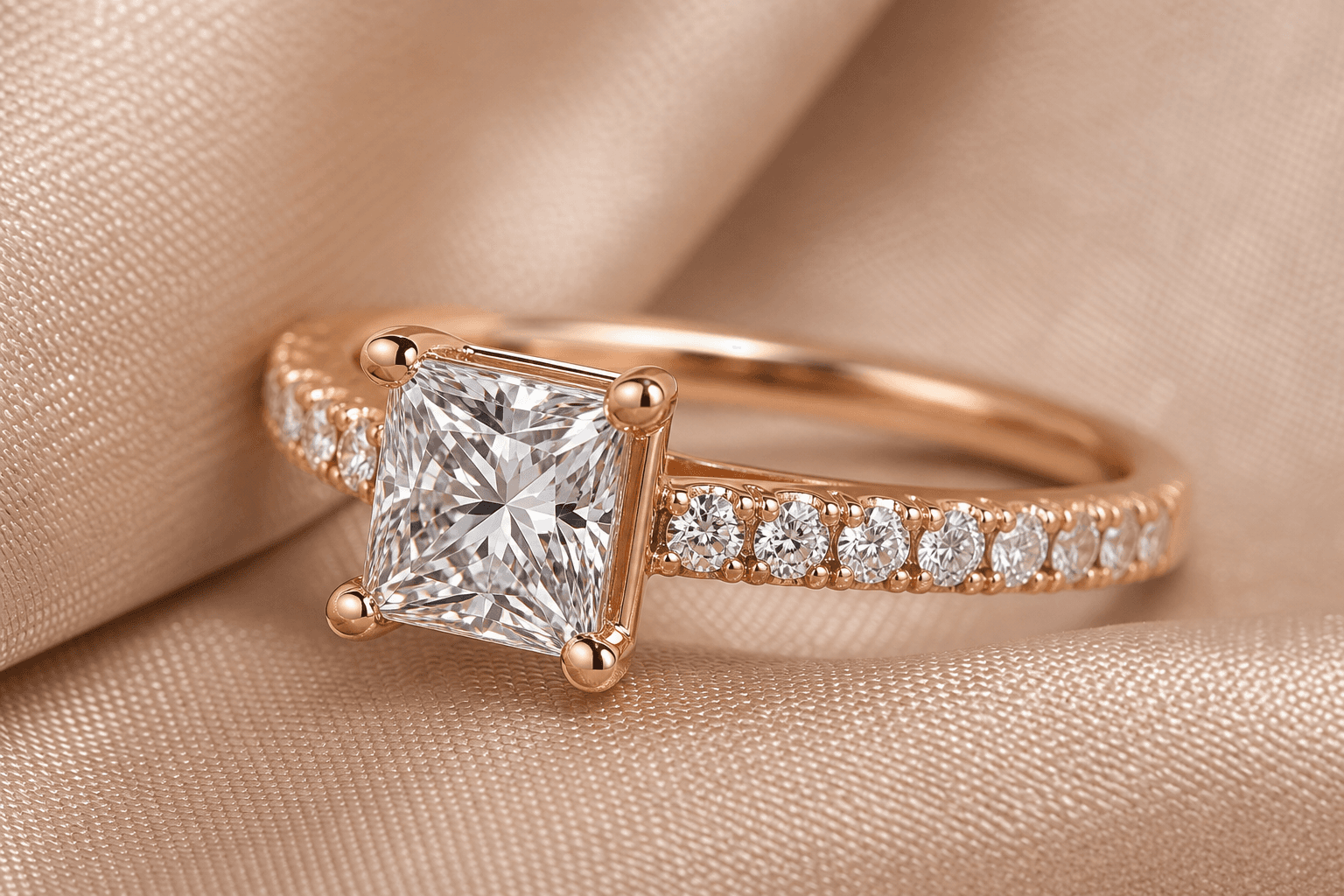 Clara Pavé Band — macro craftsmanship detail